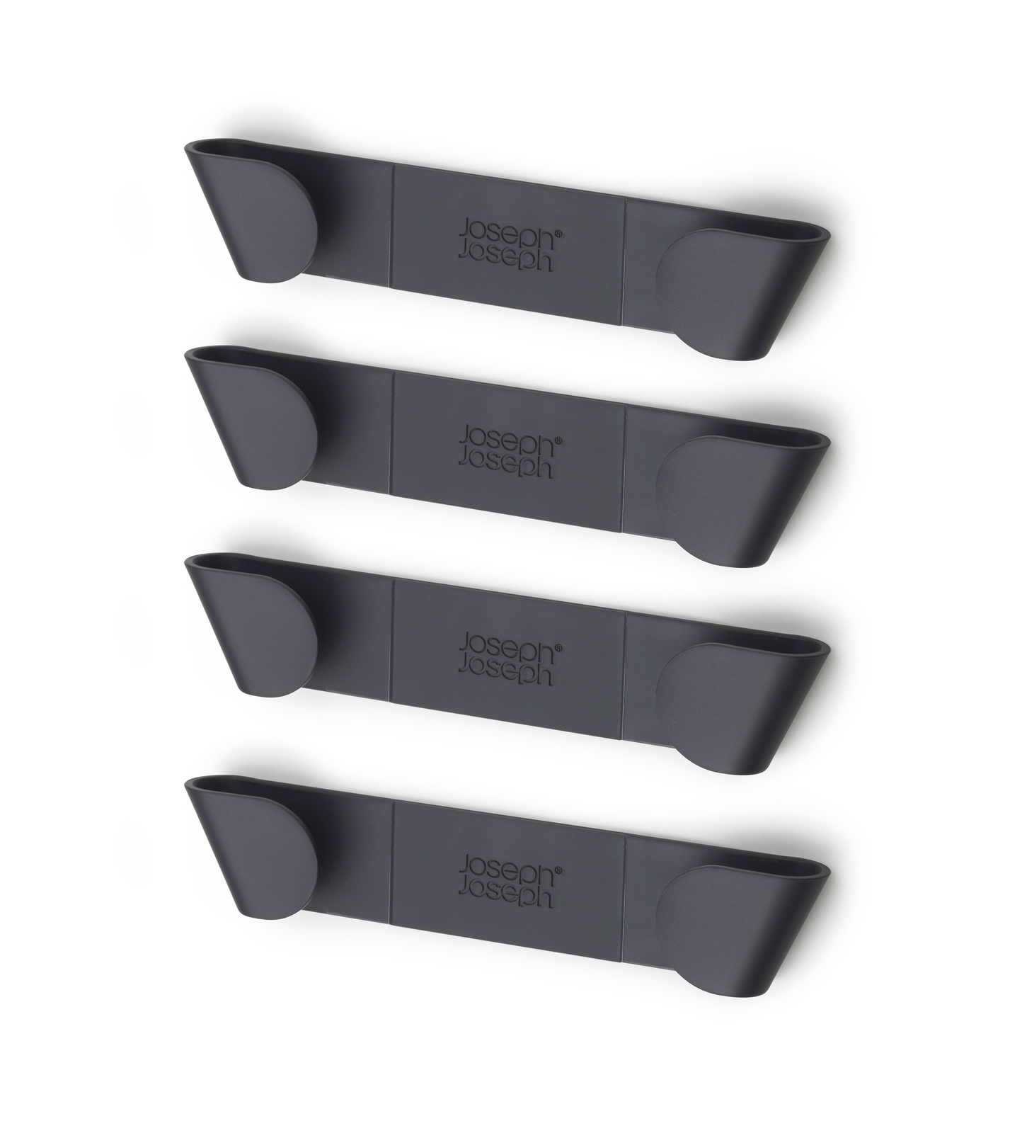 product image - Набор держателей для посуды в шкафу Joseph Joseph CLEANING & ORGANISATION, 3,7 x 19 x 2,3 см, серый, 4 предмета