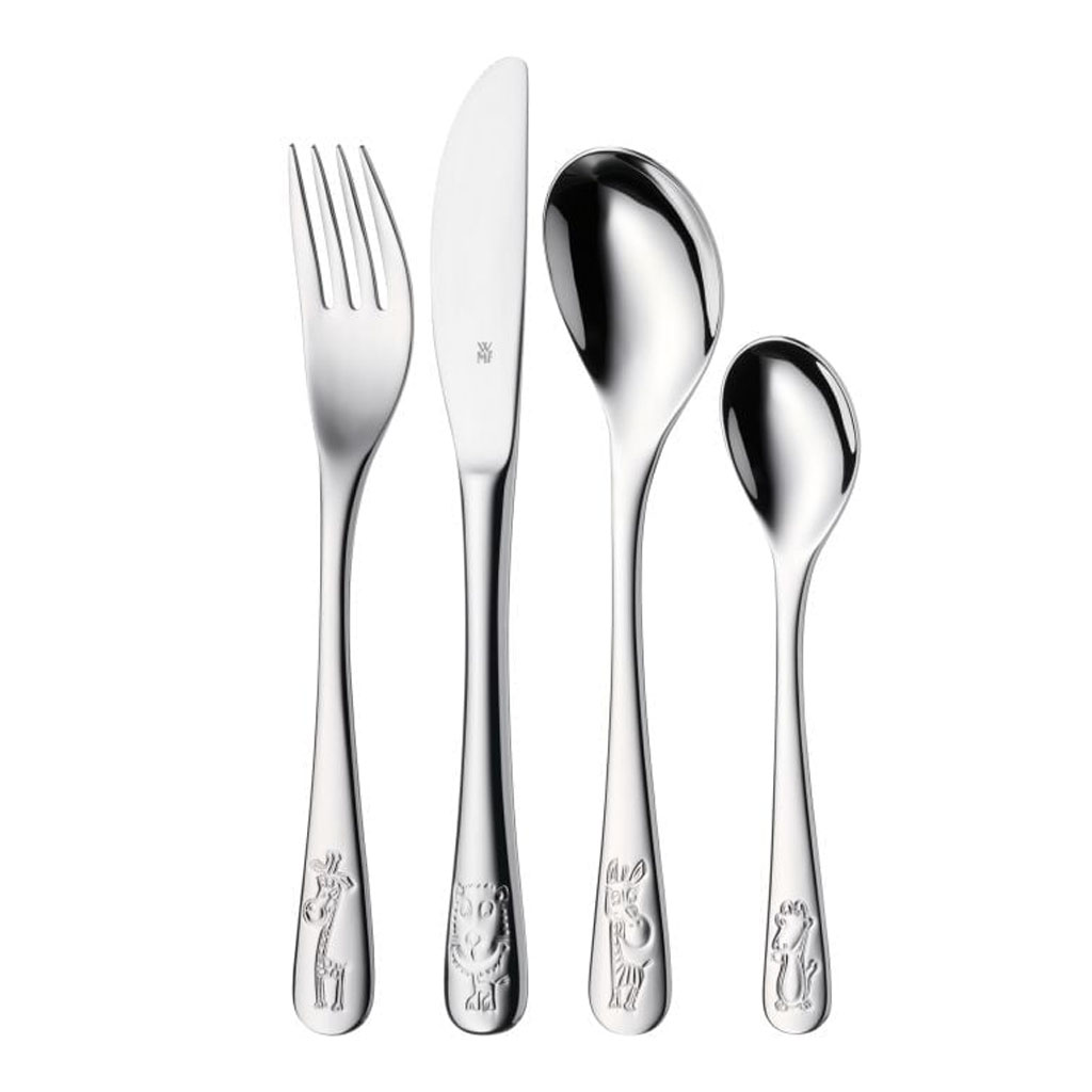 product image - Набір столових приладів дитячих WMF SAFARI, сріблястий, 4 предмети