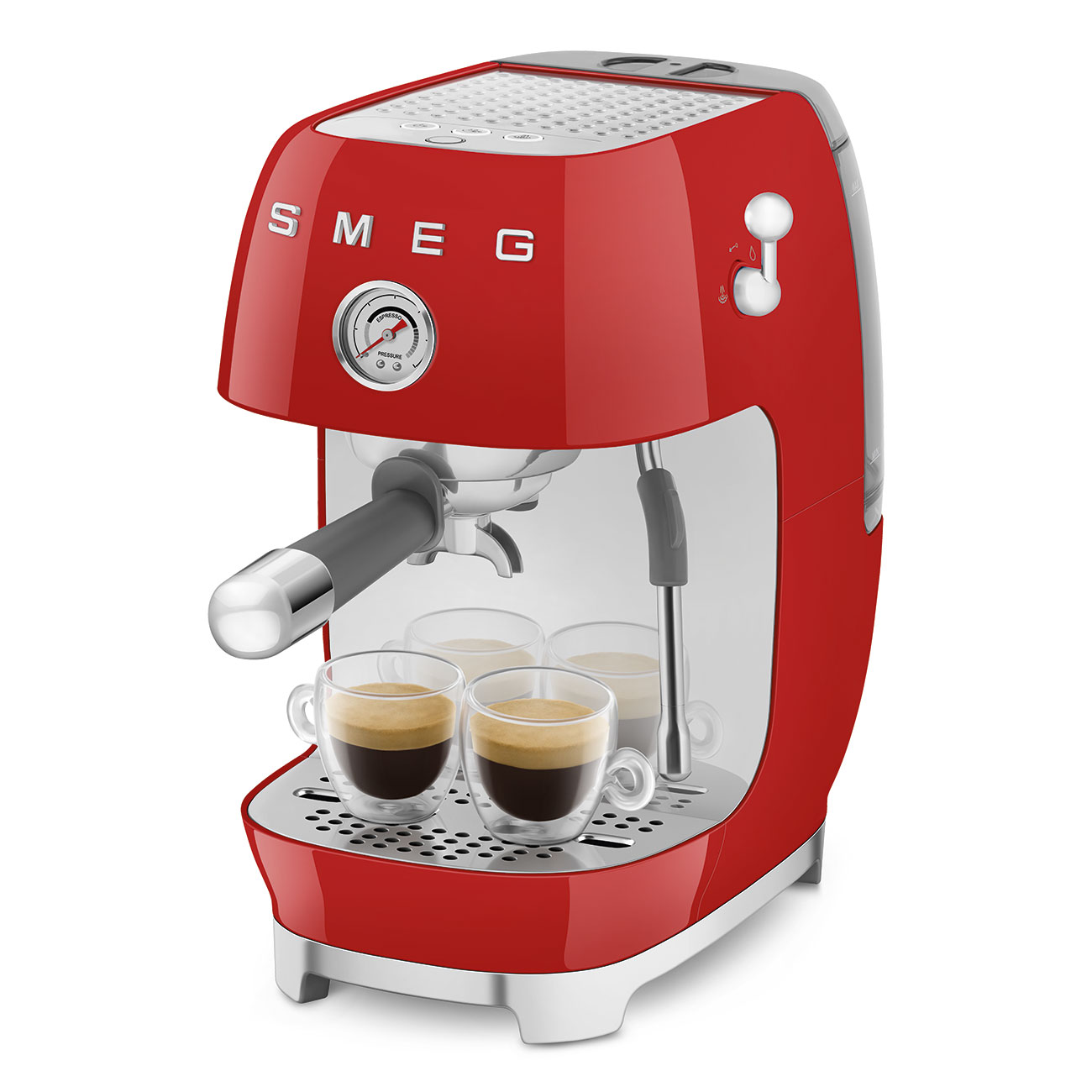 Кавоварка еспресо Smeg 50 Style, 36,4x20,5x29,5 см, червоний