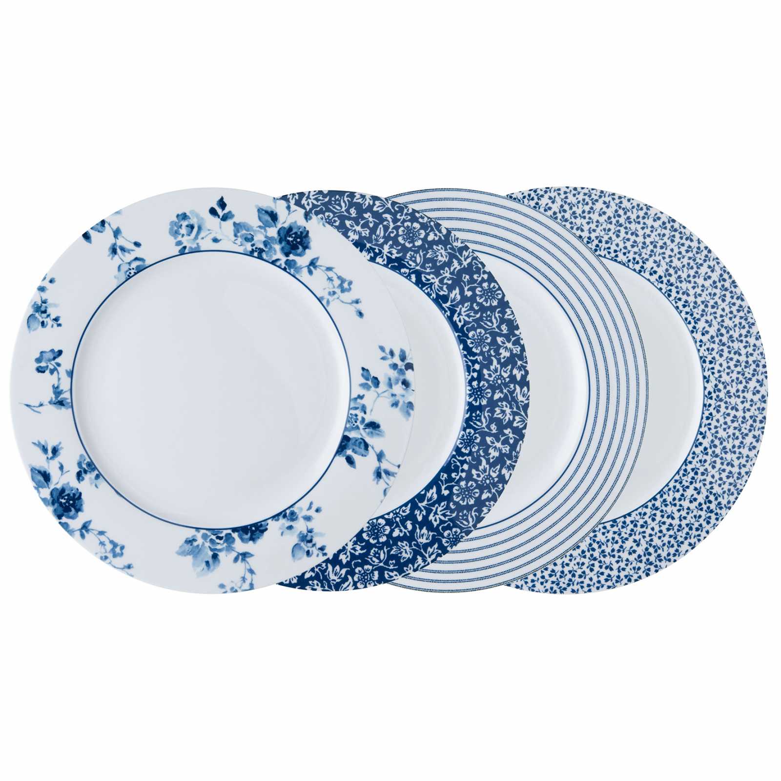 product image - Набір порцелянових тарілок Laura Ashley BLUEPRINT, діаметр 26 см, біло-синій, 4 шт