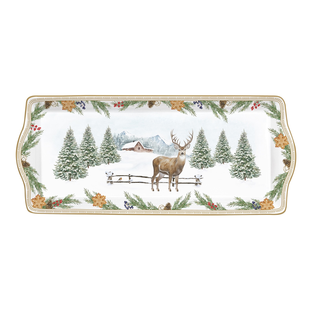 product image - Тарелка сервировочная Easy Life WHITE FOREST, размер 35х15 см