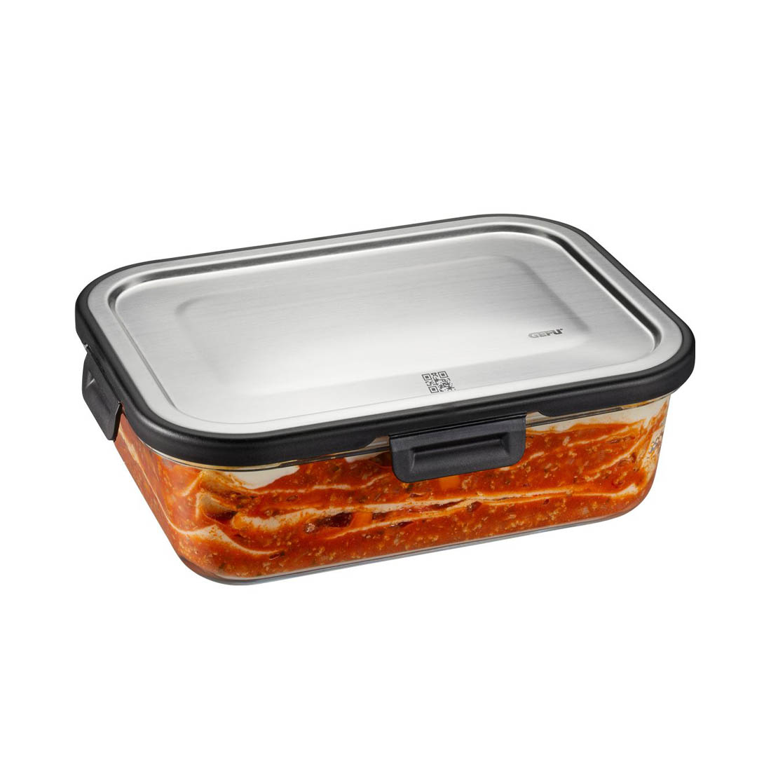 product image - Контейнер для хранения продуктов GEFU MILO, размеры 23,2 х 17,6 х 7,5 см, объем 1,5 л, прозрачный