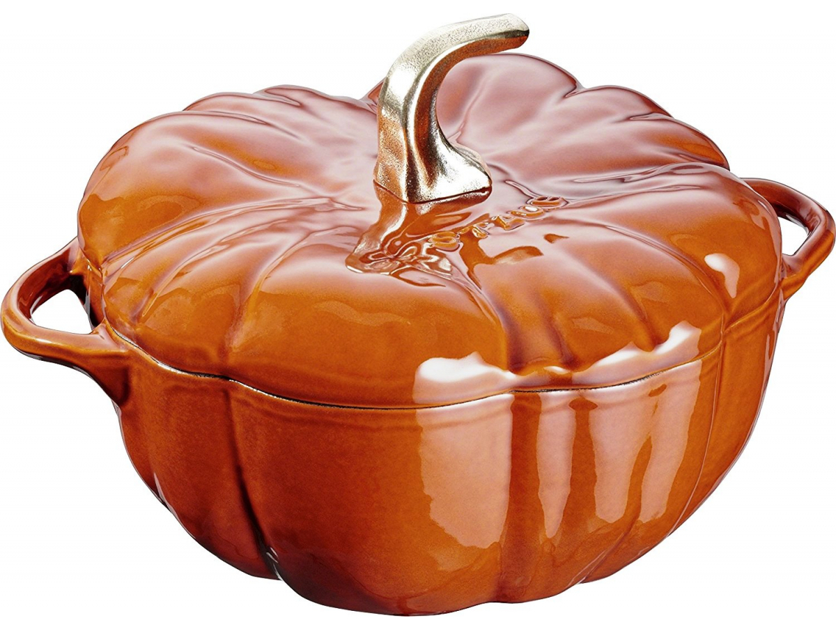 product image - Кокотница с крышкой "тыква" Staub, диаметр 24 см, оранжевый