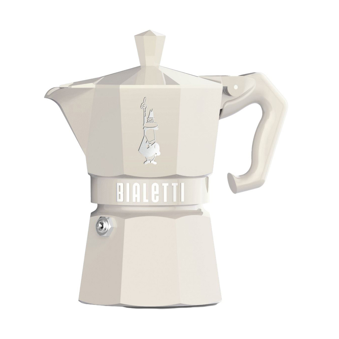 product image - Кофеварка гейзерная Bialetti Moka Express Exclusive, объем 0,13 л, на 3 чашки, бежевый