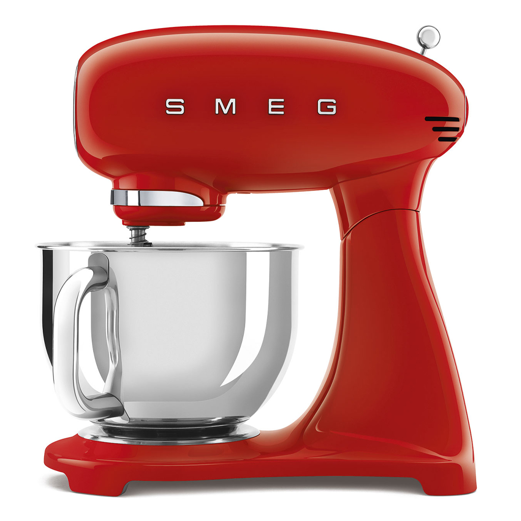 product image - Миксер планетарный Smeg 50 Style, объем чаши 4,8 л, красный (SMF03RDEU)