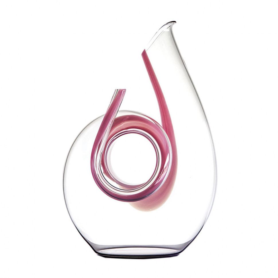 product image - Декантер Riedel CURLY PINK, об'єм 1,4 л, прозорий з рожевим