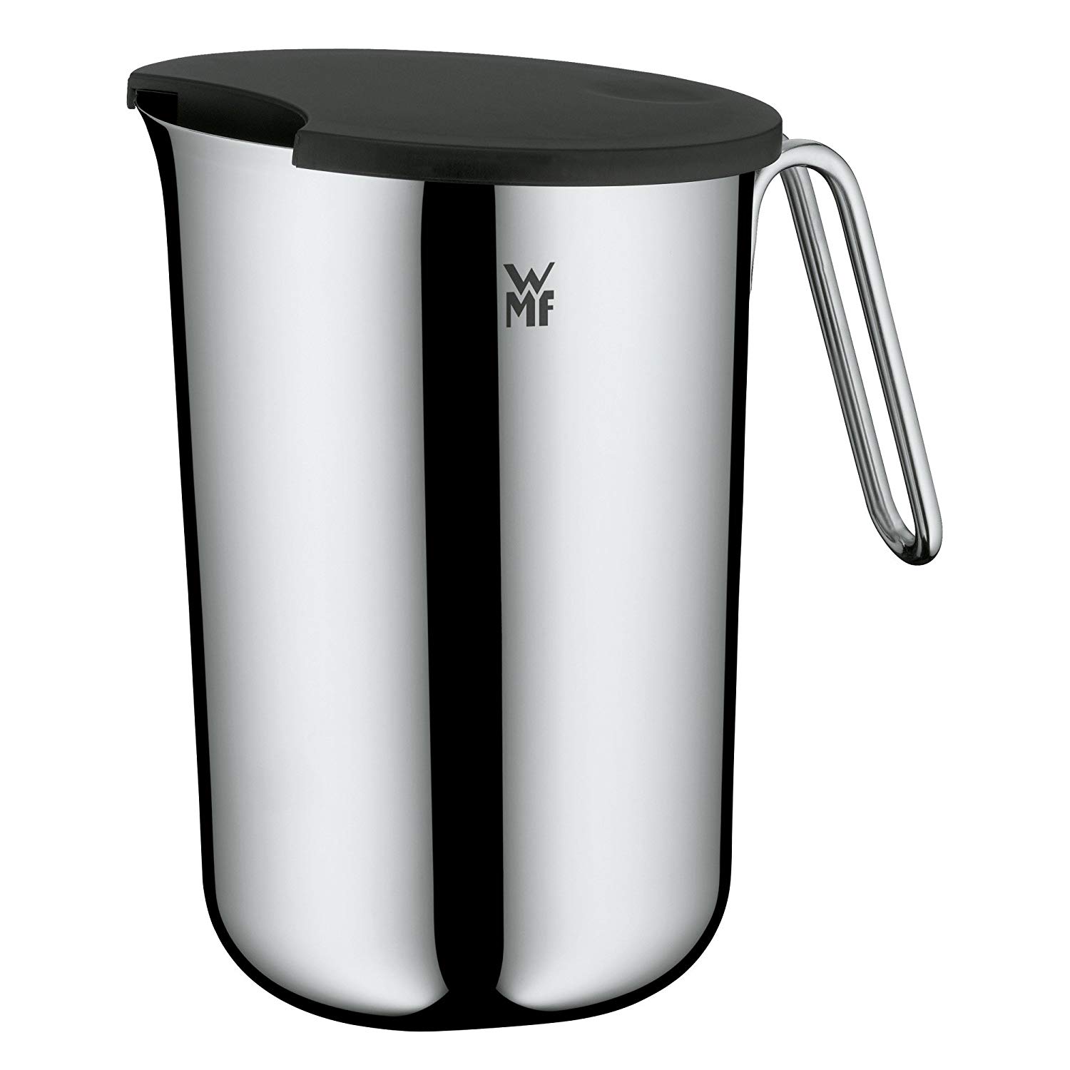 product image - Емкость с крышкой для смешивания WMF KITCHEN AND MIXING BOWLS, объем 1,5 л, высота 19 см, серебристый с черным