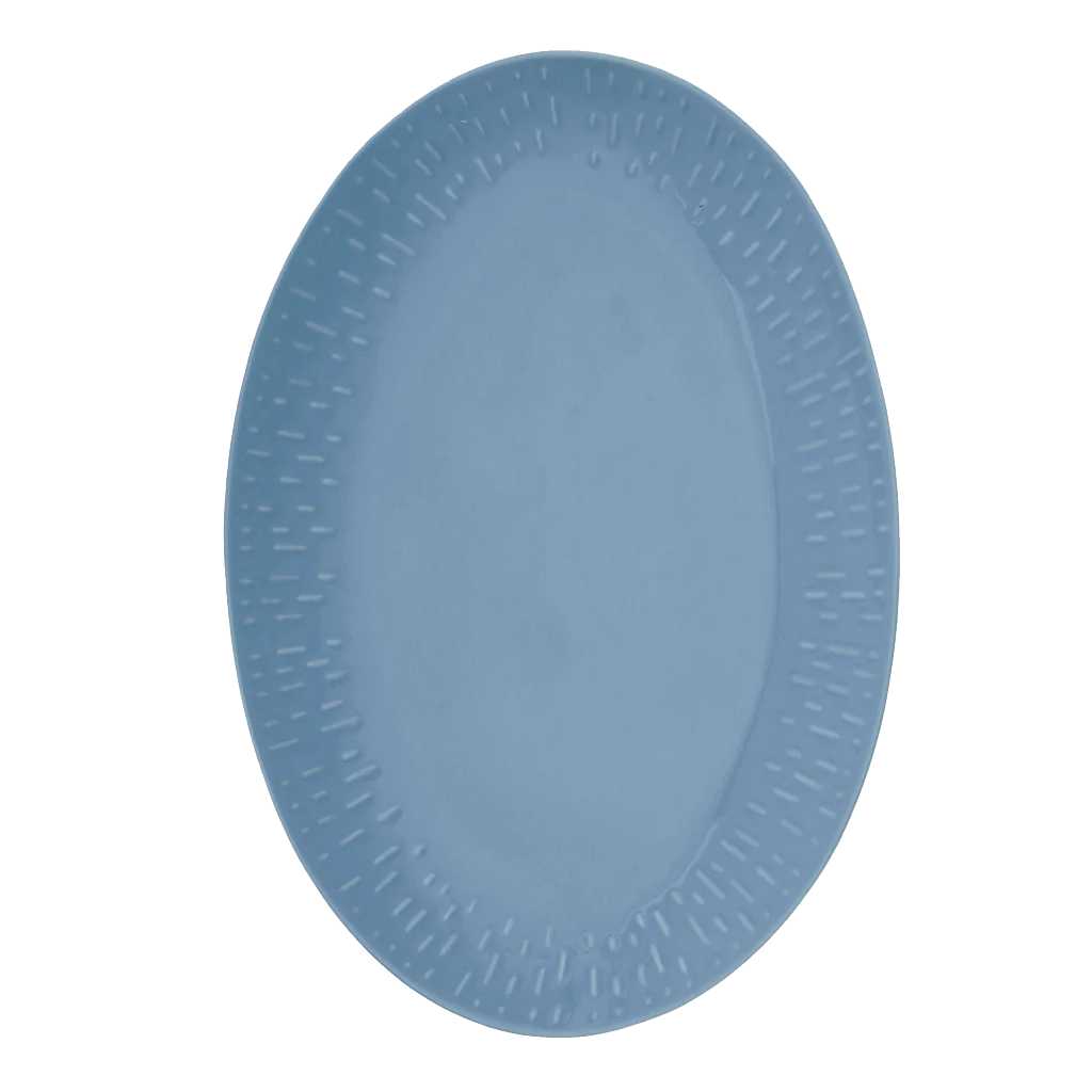 product image - Блюдо овальне порцелянове Aida CONFETTI, 36х25, 5 см, синій