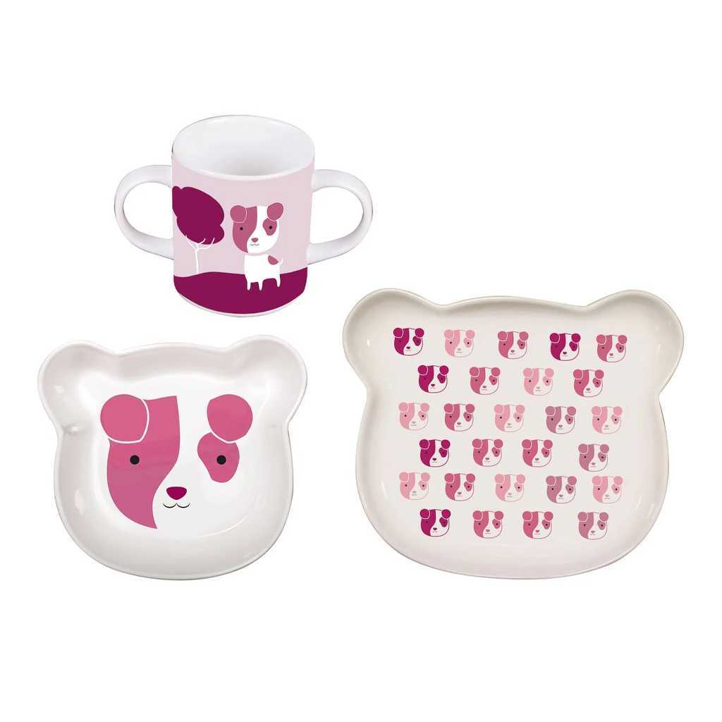 product image - Набор столовый детский Sambonet Retail KIDS PORCELAIN, 3 предмета, белый с рисунком