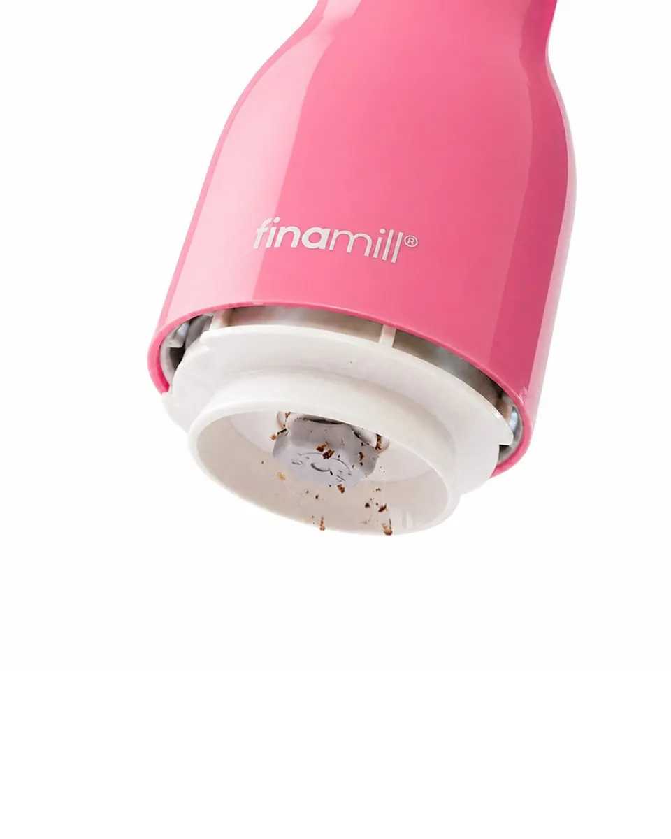 Млин для спецій акумуляторний + 2 змінних пода FinaMill USB, рожевий