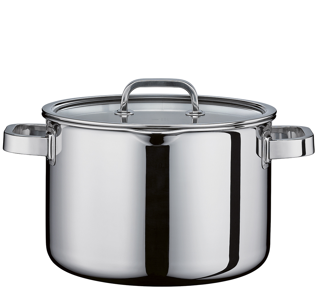 product image - Кастрюля с крышкой Spring FINESSE2+, диаметр 24 см, объем 7,4 л, серебристый