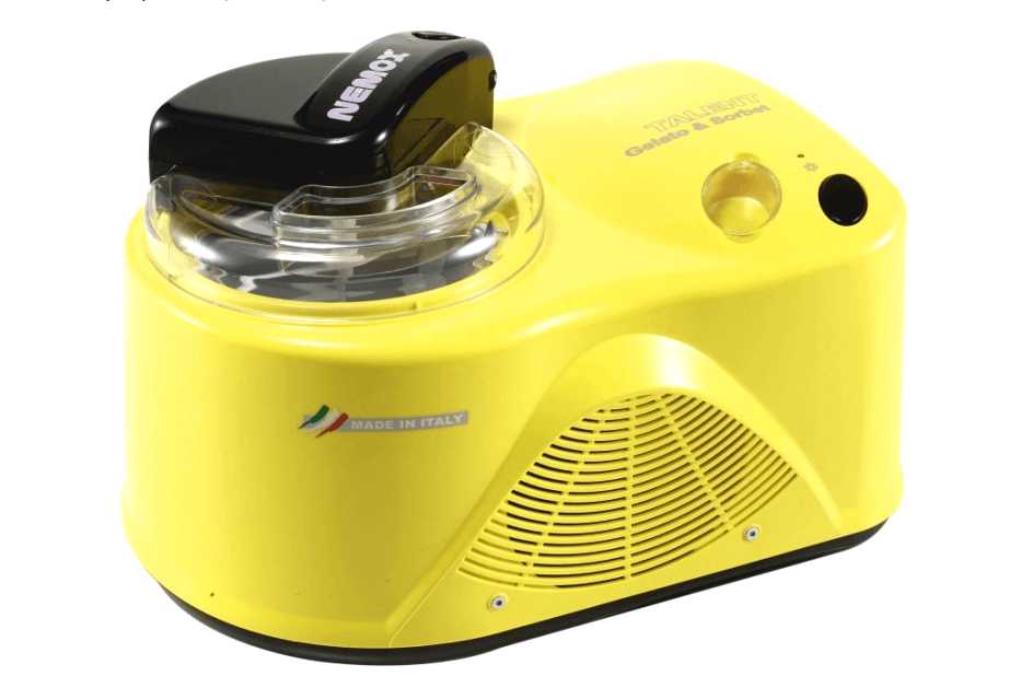 product image - Мороженица автоматическая Nemox Talent Gelato & Sorbet, 26,5х33,5х24,5 см, желтый