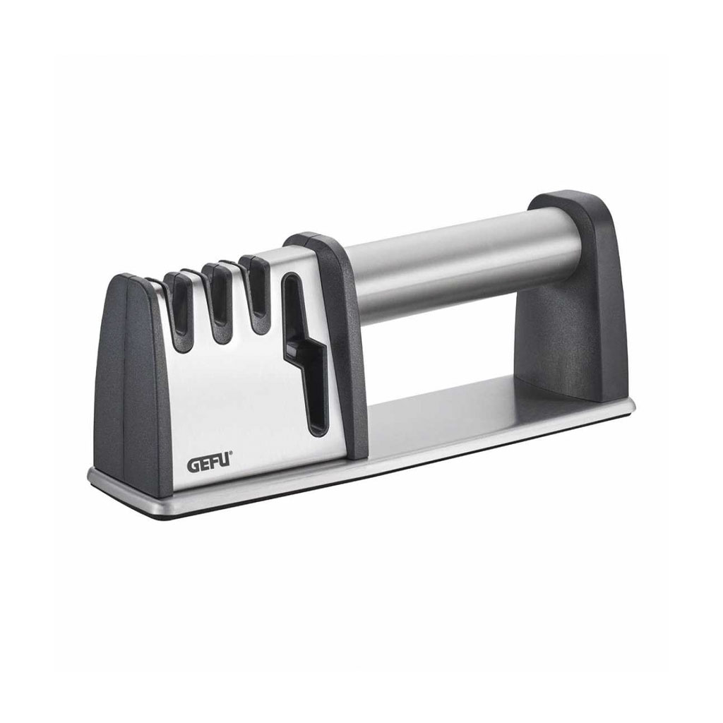 product image - Точилка для ножів GEFU COLT PRO, 22 см, срібляста з чорним