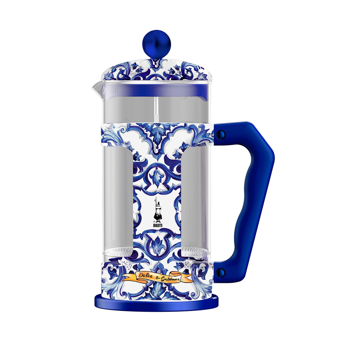 product image - Френч-пресс Bialetti Dolce&Gabbana BLU MEDITERRANEO, объем 0,35 л