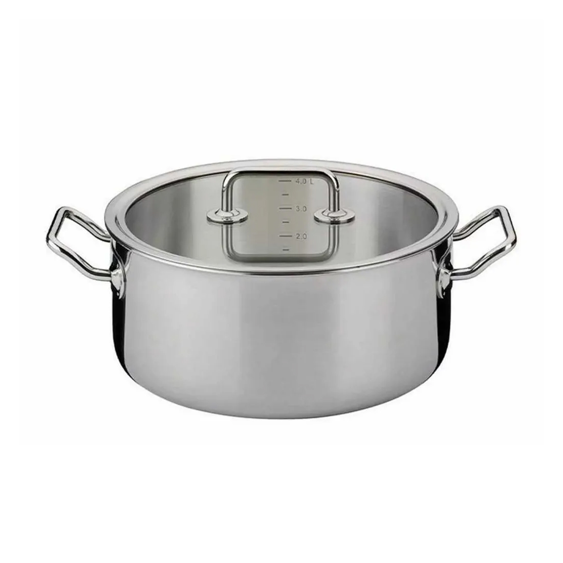 product image - Кастрюля с крышкой Spring BRIGADE BASIC, объем 4,7 л, диаметр 24 см, серебристый