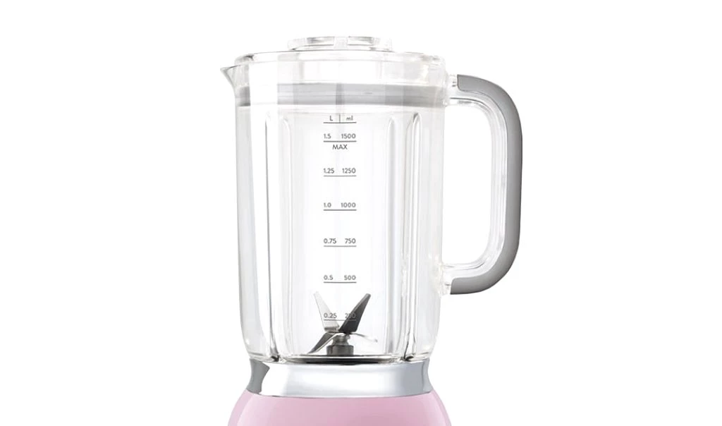 Блендер стаціонарний Smeg 50 Style, об'єм чаші 1,5 л, 39,7x19,7x16,3 см, рожевий Smeg BLF01PKEU фото 1