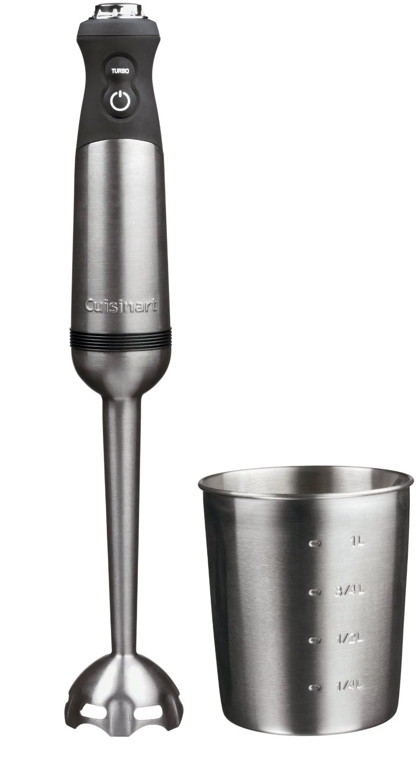 Блендер ручний електричний з чашею (об'єм 1 л) Cuisinart, сріблястий Cuisinart CSB801E фото 0