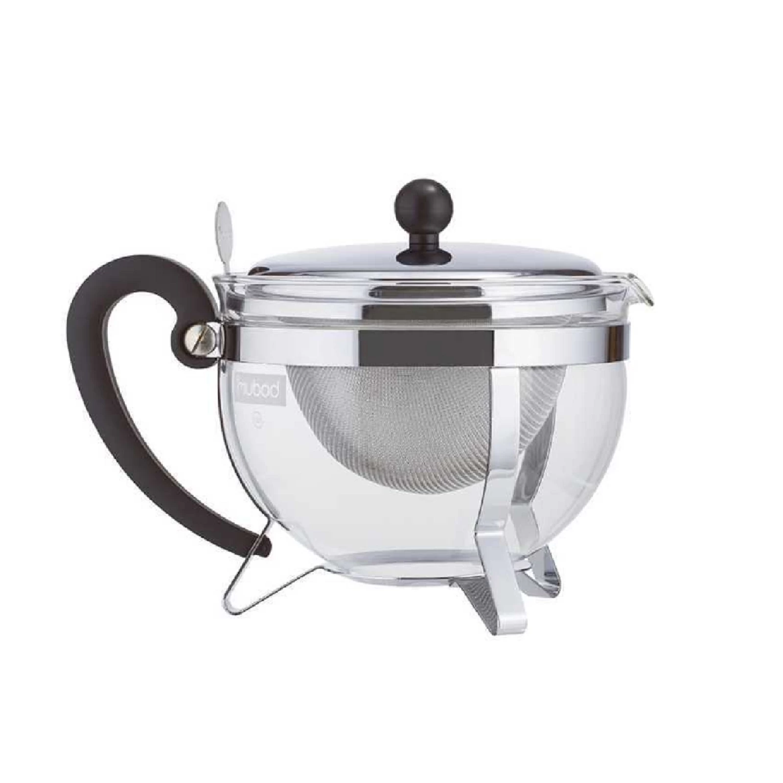 Чайник заварювальний з фільтром Bodum Chambord, об'єм 1,3 л, прозорий зі сріблястим Bodum 1921-16-6 фото 1