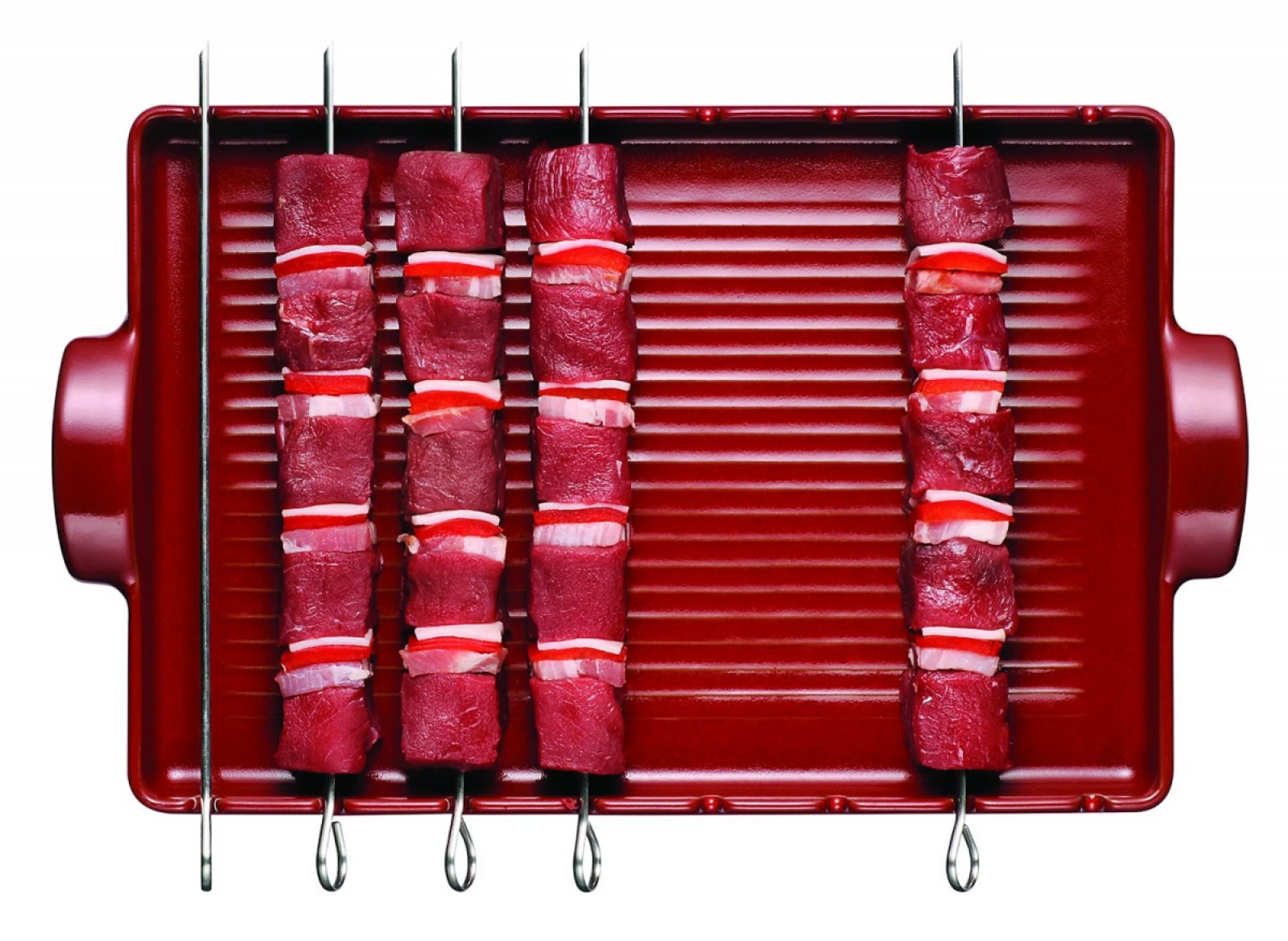 Гриль для м'яса і овочів Emile Henry BBQ, 42x25 см, червоний Emile Henry 347542 фото 1