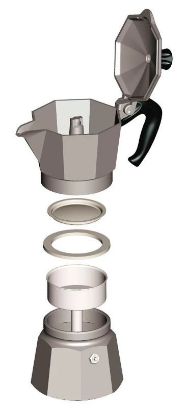 Кавоварка гейзерна "Moka" на 2 чашки Bialetti MOKA EXPRESS, сріблястий Bialetti 0001168 фото 3