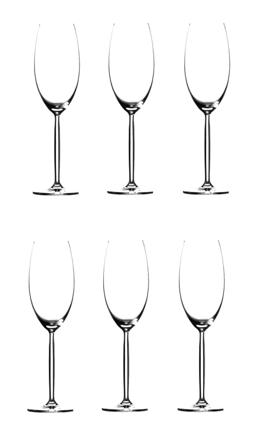 Набір келихів для шампанського Schott Zwiesel DIVA, об'єм 0,293 л, прозорий, 6 штук Schott Zwiesel 105702_6 фото 0