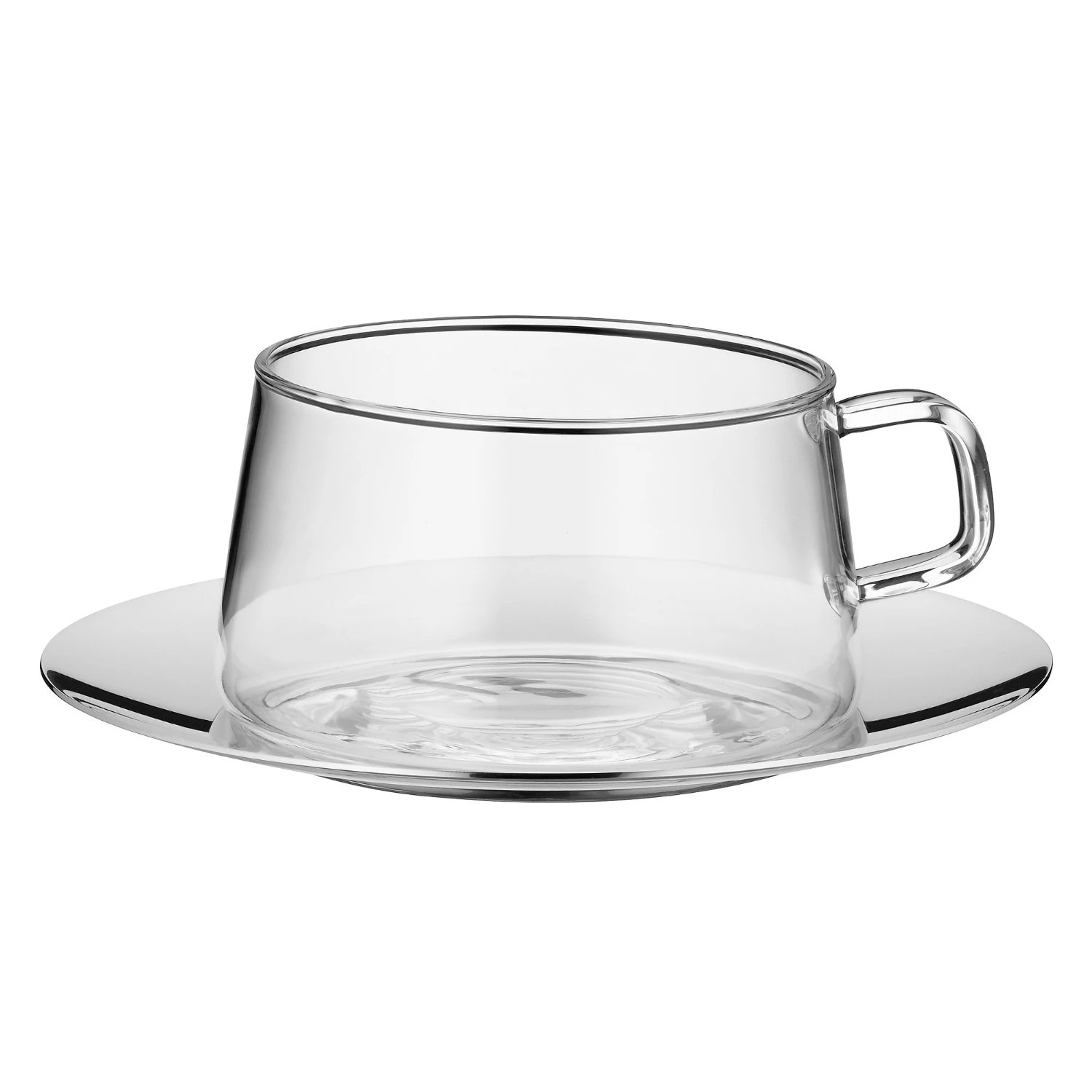 Набір чашка з блюдцем WMF TEA TIME, прозорий зі сріблястим, 2 предмети WMF 06 3631 6040 фото 0