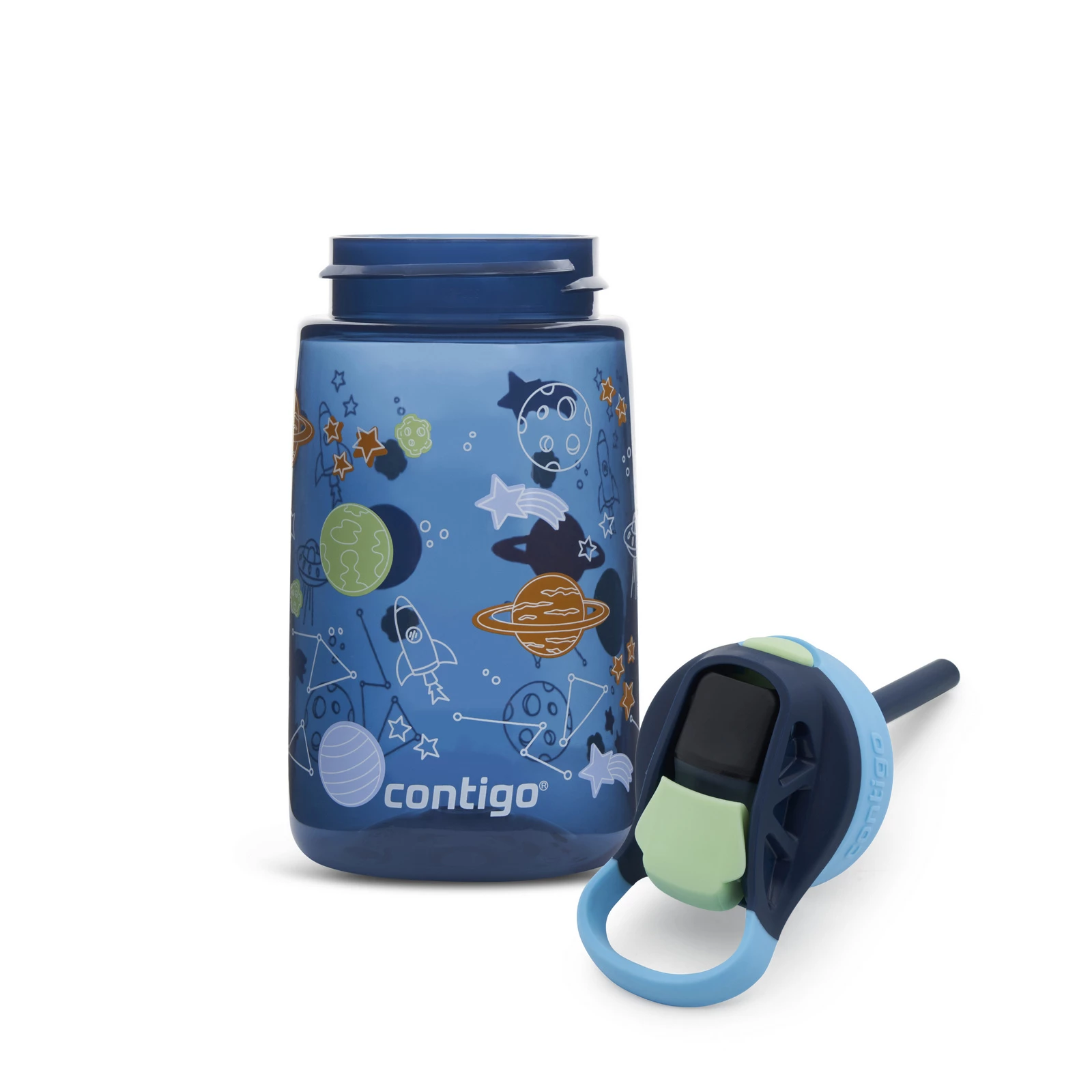 Пляшка дитяча Contigo BLUEBERRY COSMOS, об'єм 0,42 л, синій з малюнком Contigo 2175285 фото 3