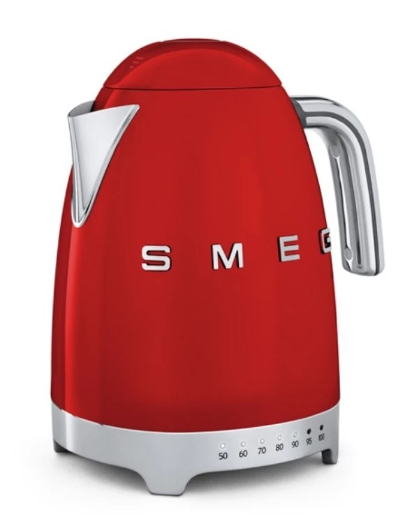 Чайник електричний з регульованою температурою Smeg 50'S Retro Style, об'єм 1,7 л, червоний Smeg KLF02RDEU фото 1