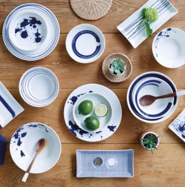 Набір посуду столового Royal Doulton PACIFIC, білий з синім, 16 предметів  40009464 фото 3