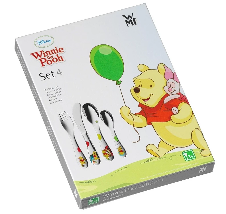 Набір приборів столових дитячих "Вінні-Пух і друзі" WMF Winnie The Pooh, сріблястий, 3 предмети WMF 12 8351 6040 фото 1