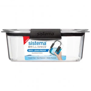 Контейнер харчової для зберігання Sistema BRILLIANCE, об'єм 0,92 л, 7 х 13,5 х 20 см, прозорий