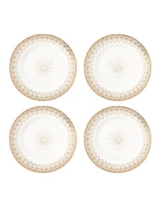 Набір тарілок порцелянових Easy Life FESTIVE, діаметр 19 см, золотисто-білий, 4 шт.