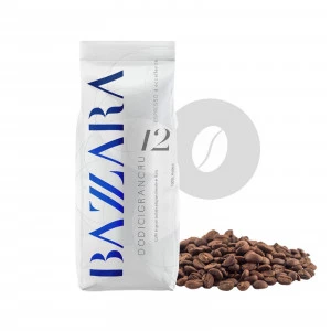 Кава в зернах Dodicigrancru Bazzara, 1 кг, вакуумний пакет, білий