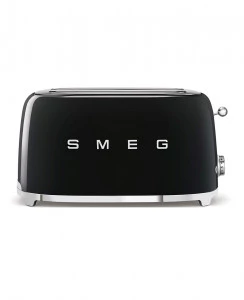 Тостер на два слоти Smeg 50 Style, 21,5х39,4х20,8 см, чорний